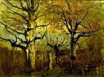 Birches by Laszlo Mednyanszky